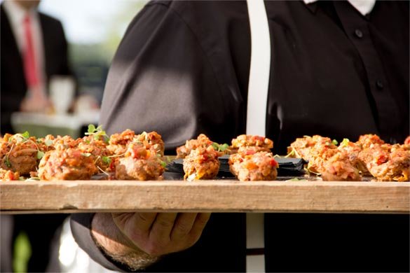 Hors d'oeuvres by Liquid Assets at a Wedding Reception